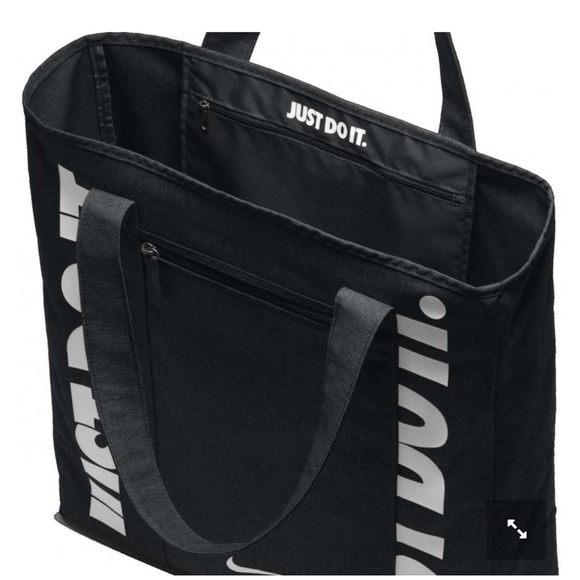 NWT Nike Gym Tote Bag JUSt Do It Black Women’s - Picture 3 of 7
